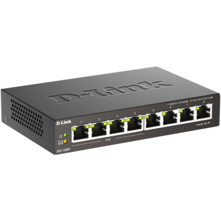 Коммутатор DL-DGS-1008P/F3A
