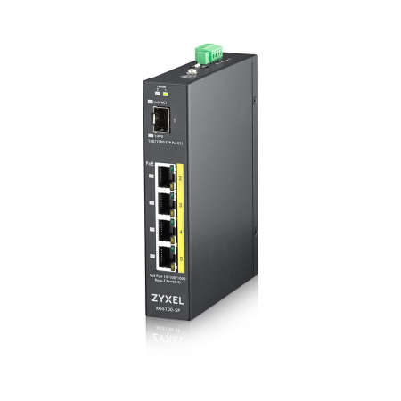 Коммутатор промышленный PoE+ Zyxel RGS100-5